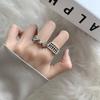 Chic Retro 925 Silver Couple Ring Unique Design Perfect For Hip Hop Style Parties