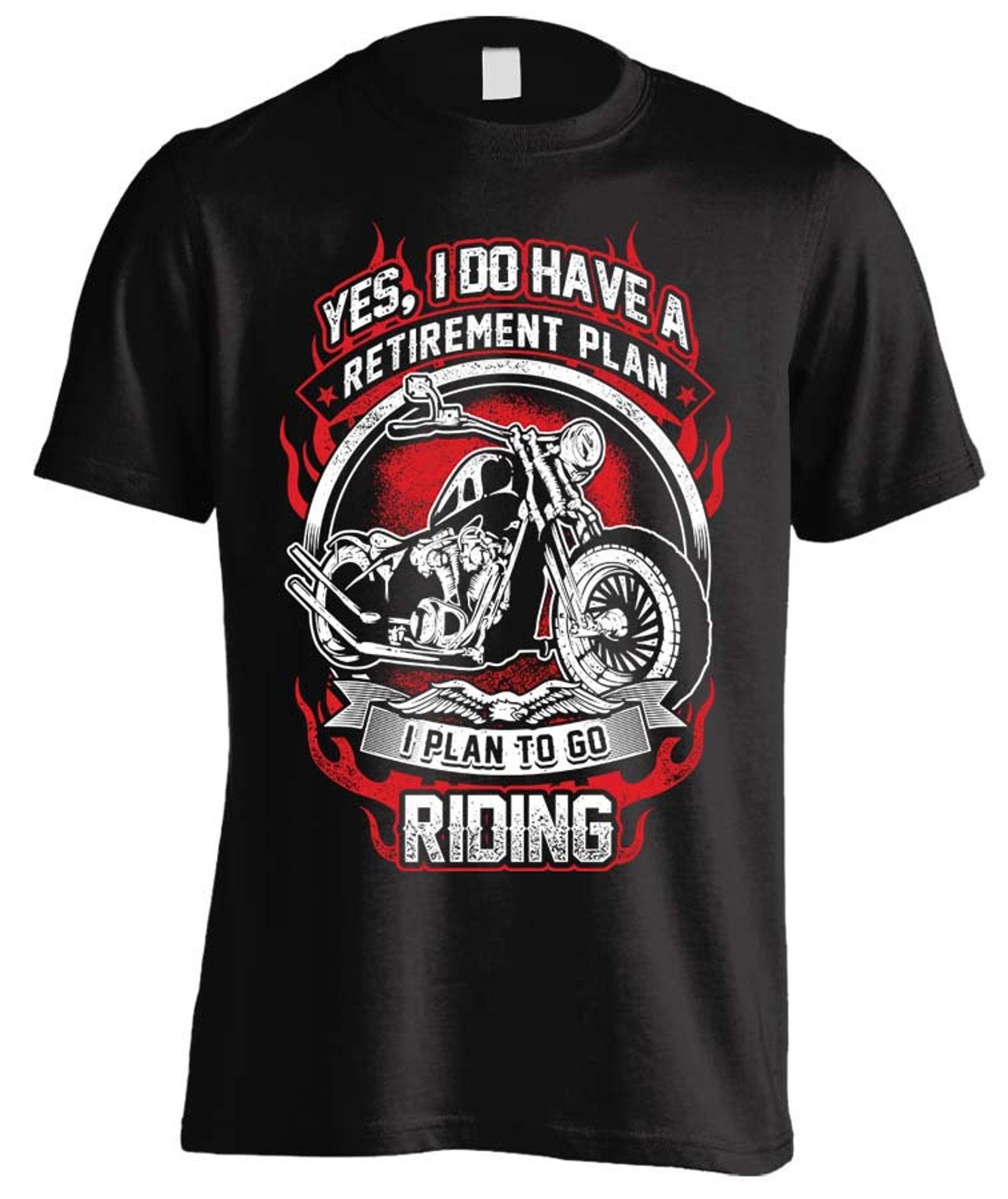 Motorcycle Retirement Plan T shirt, Classic Fit Cotton Tee 3XL