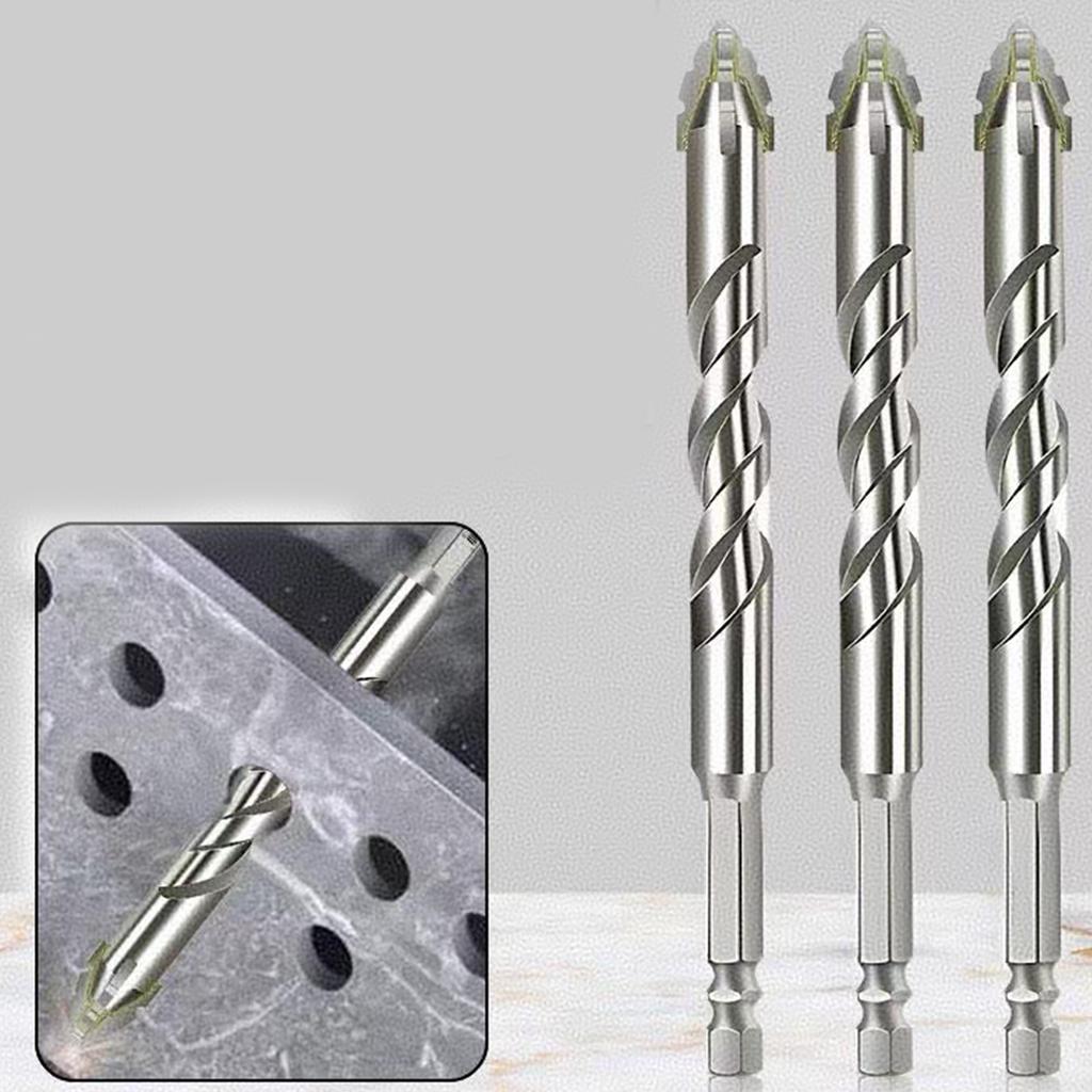 4Piece Eccentric Drill Bit Bevel Tip With Four Edge Sawtooth Design for Hard Tile Ceramic Glass Marble and Concrete