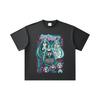 260 GSM Double Yarn 32 Count 100% Cotton Vocaloid V1 Hatsune Miku Print Unisex Heavy Cotton T Shirt