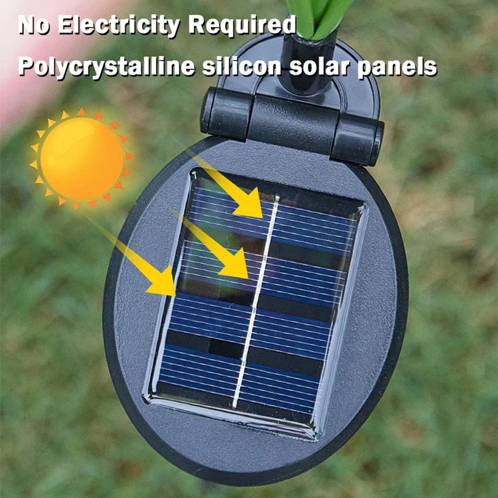 6LEDs Solarbetriebenes Schmetterling Glasfaserlicht - Wasserdicht Wiederaufladbar Outdoor Gartendeko für Rasen, Hof und Landschaft