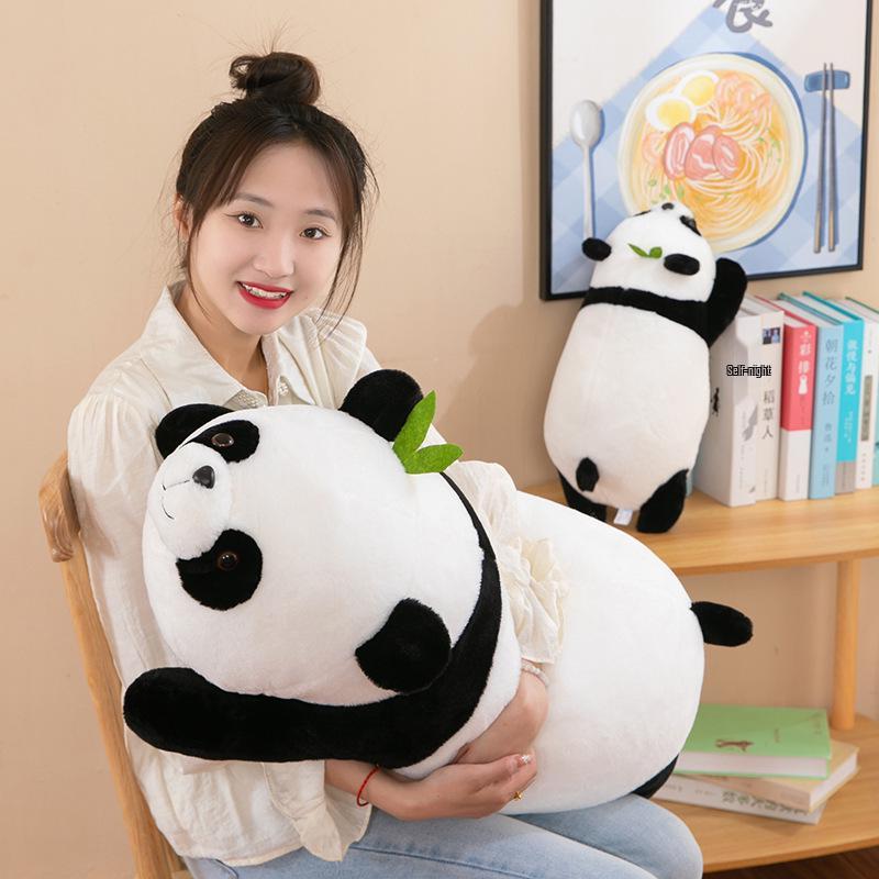 Bamboo Leaf Panda Plush Toy - Large Cute Pillow & Bed Backrest Birthday Gift Doll