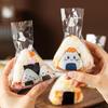 50pcs Transparent Rice Ball Wrapper Cartoon Pattern Sushi Bag Triangle Bag  Food Packaging