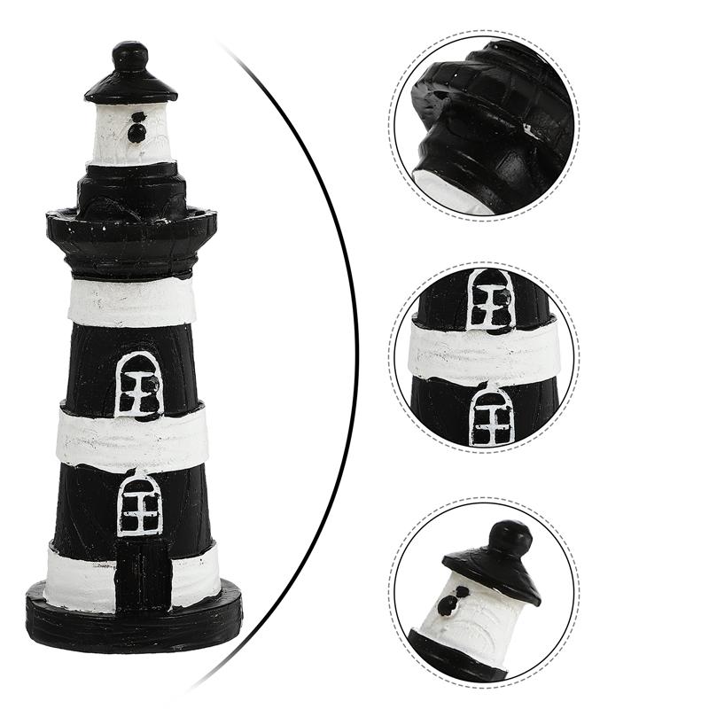 1 Stück Harz Leuchtturm Nautischer Leuchtturm Tischornament Partydeko Sandtisch Aquarium Fischtank Deko Ornamente