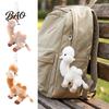 Camel Keychain Pendant Plush Bag Charm, Stuffed with Bead Animal Chain, Plushie Backpack Handbags Purse Hanging Decoration Portable
