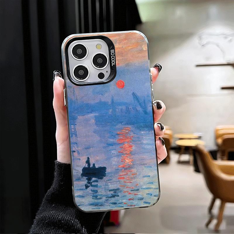 Claude Monet Oil Painting Shockproof Phone Case for iPhone 17 Air 16 16E 15 Pro Max 14 Plus 13 Mini 12 Back Cover Anti Fall Fund