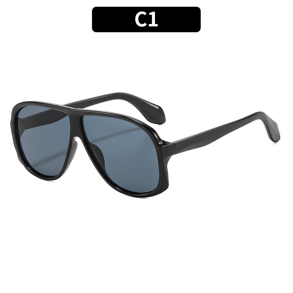 Retro Double Bridge Pilot Uv Protection Sunglasses Korean European Style Unisex Influencer Shades