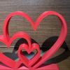 Heart Sculpture 3D Printed Plastic Love Heart Figurine for Wedding Anniversary Couples Gift Modern Heart Statue
