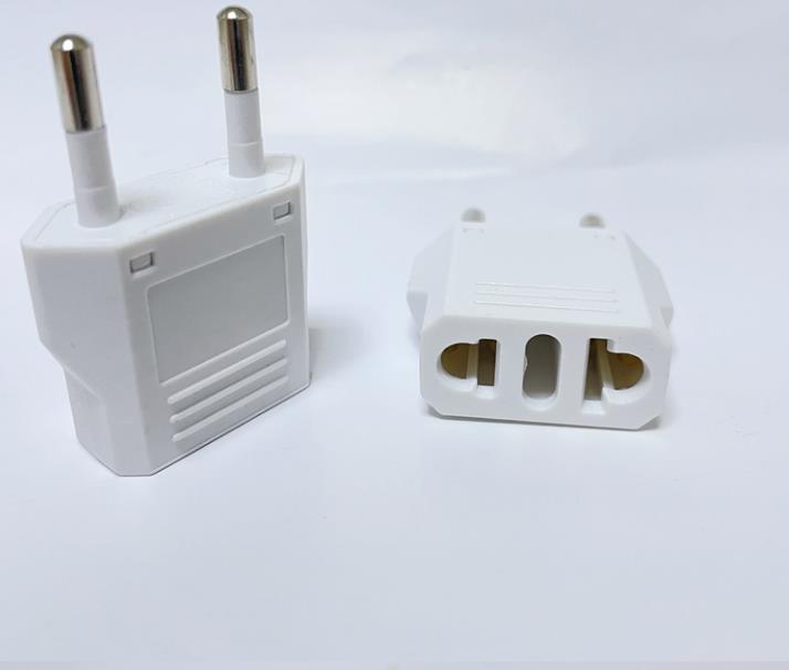 

Электрические клеммы ЕС-вилки ABS и медный материал Адаптер ЕС-вилки Преобразователь переменного тока Адаптер питания для путешествий ЕС Электрическая вилка Euro 4.0&125V 250V 6A&EU&2