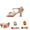 Elegant Satin 5 Cm High Heel Adult Female Latin Modern Ballroom Dancing Shoes