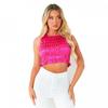Missy Empire Womens/Ladies Crinkled Satin Sleeveless Crop Top
