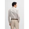 BOSS Slim Fit Shirt Light Beige Italian Check Cotton