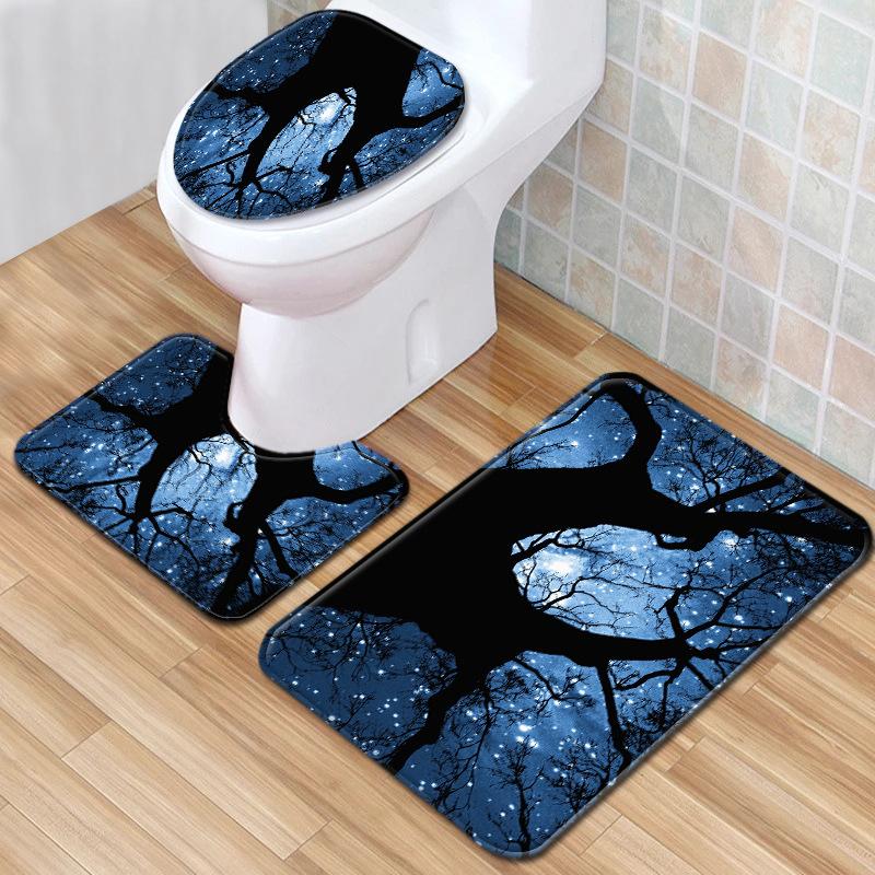 Star Bathroom Floor Mat Toilet Three-Piece Set