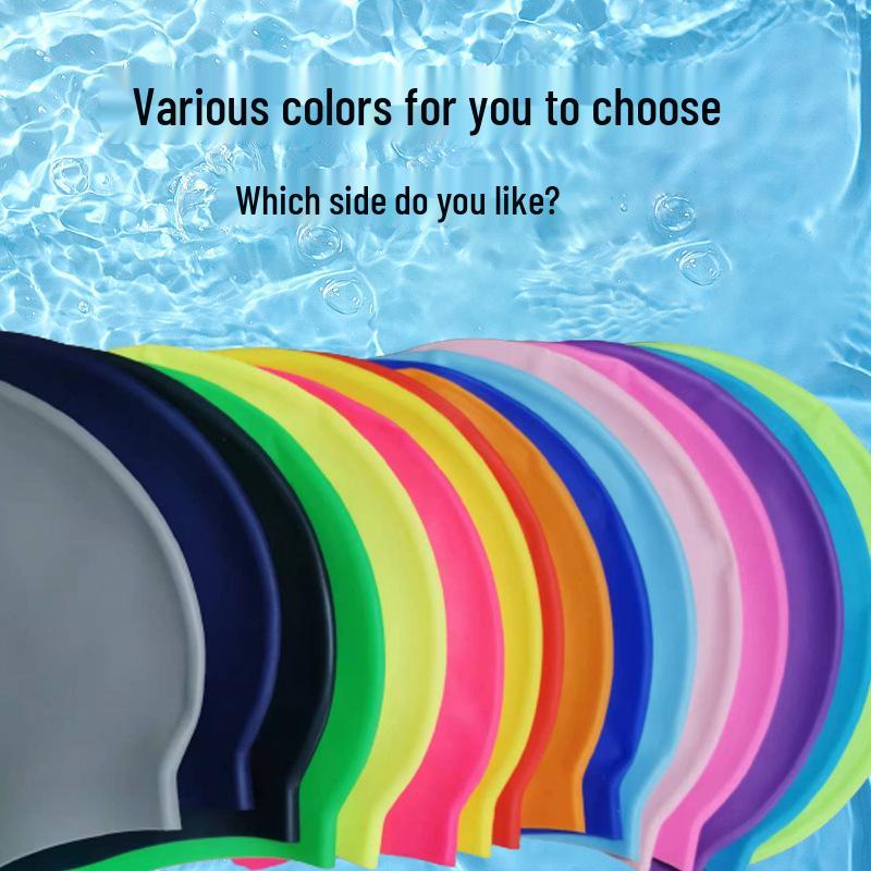 60g Unisex Silicone Swim Cap: Adult Fashion, Waterproof, Ear Protection, Pure Color