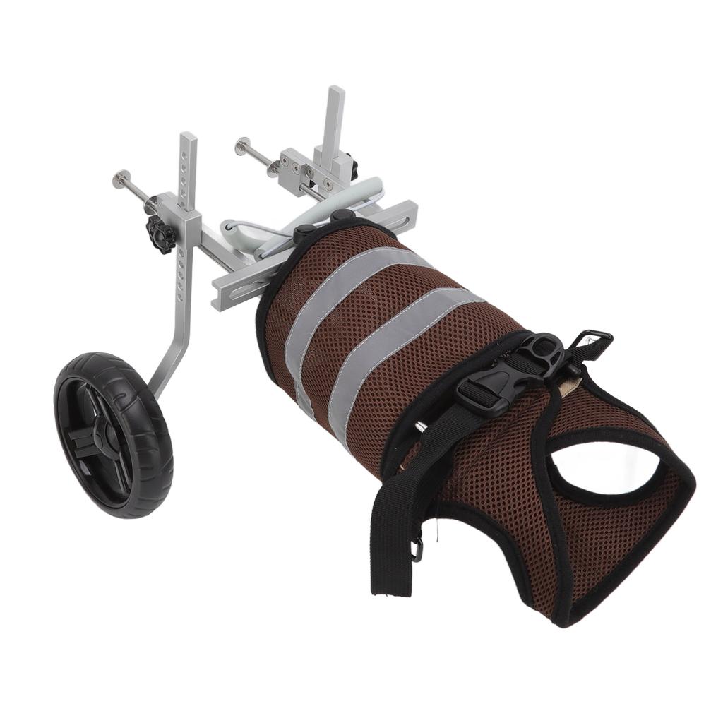 Dog Wheelchair Lightweight 2 Wheels Adjustable Dog Wheelchair with Reflective Stripes for Back Legs
