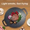Korean Style Barbecue Round Plate Smokeless Round Griddle for Home Camping Indoor Outdoor Grilling 34cm