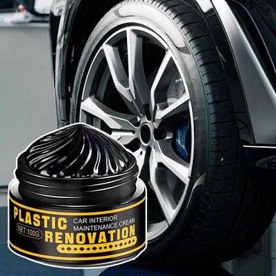 Pastă Reparatoare Acoperire Plastic Luciu Negru de Lungă Durată & Albire Balsam Recolorant Piele Interior Auto Curățător Interior Auto