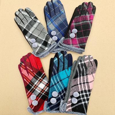 Fashion Velvet Fashion Warm Finger Gloves, Outdoor Riding Women'S Gloves