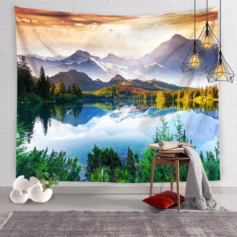 Natural Scenery Waterfall Pattern Tapestry Home Wall Decoration Tapestry Bedroom Living Room Tapestry