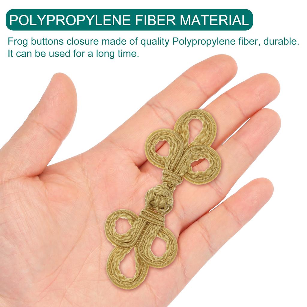 10 Pairs Chinese Knots Frog Buttons Closure Sewing Buttons Fasteners for DIY Sewing Coats Cloak Sweater Bridal Costume Outfit