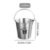 Portable 304 Stainless Steel Ice Bucket With Handle Beer Champagne Cooler Bucket Party Utensils French Fry Snack Bucket