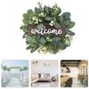 Artificial Wreath Leaves Branch Garland Welcome Sign Door Wreath Welcome Door Sign Wall Wreath for