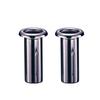 High-quality Stainless Steel Grave Vase, Filler-style, No Brim, 48mm Diameter, 120mm Depth Below Ring, Set of 2 (S-48, Small)