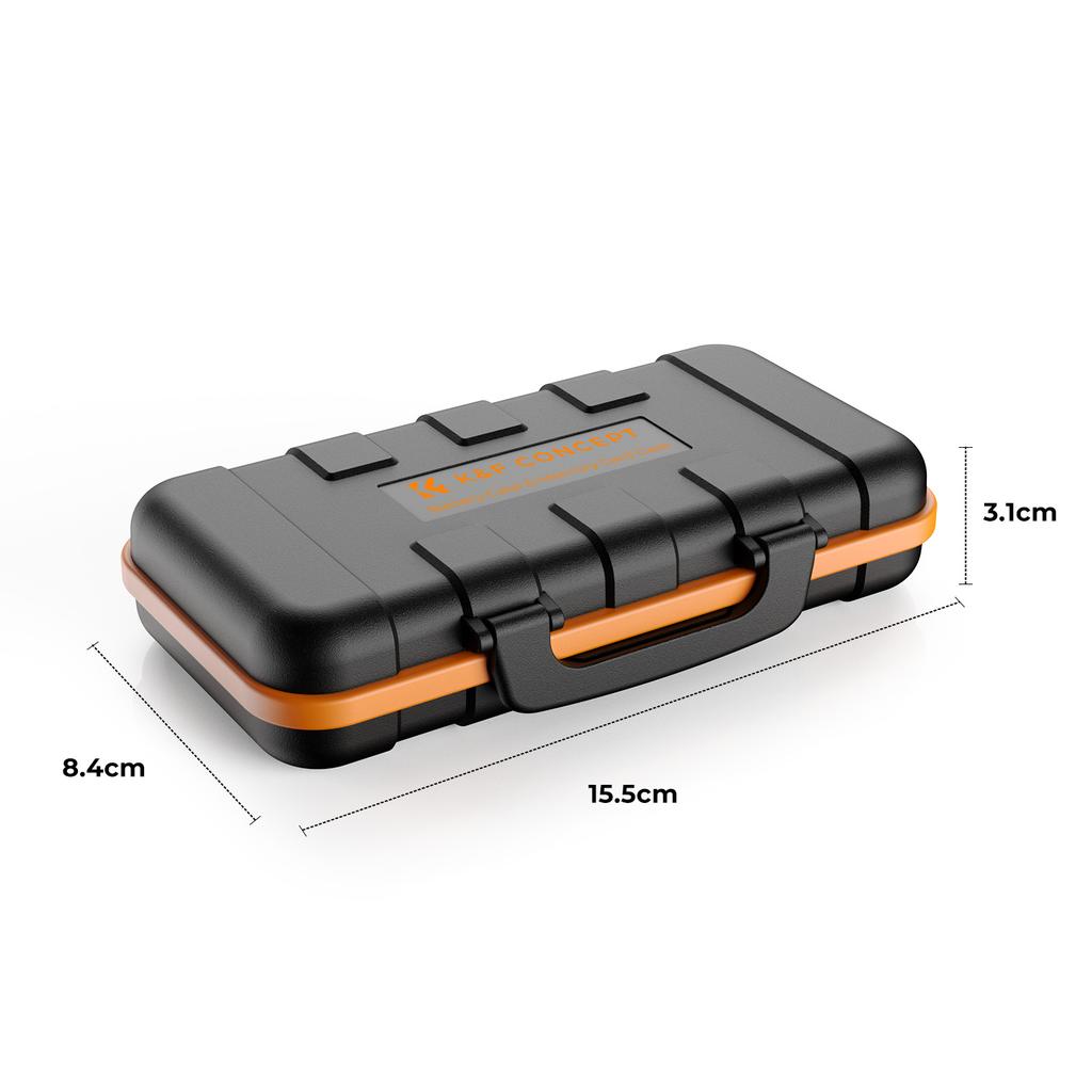 K&F CONCEPT Professional Camera Battery Memory Card Case Quick Lock Durable Compact High-capacity Bag Storage for FW50 EL15 E6NH