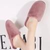 Fashion Indoor Round Toe House Fur Slippers Women Faux Fur Warm Plush Slides Woman Winter Comfort Slip On Non Slip Cotton Slippers Mujer