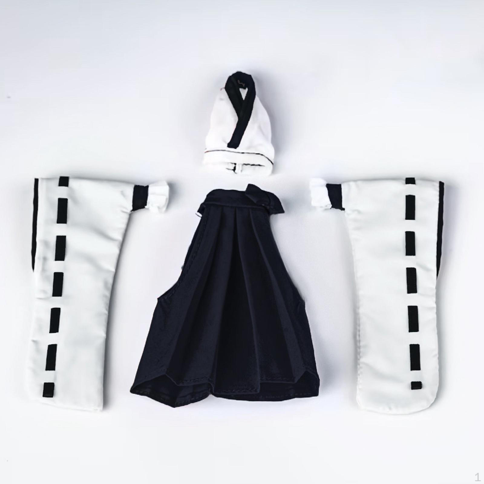 

1/12 Miniature Miko Dress, Versatile Doll Outfit, Elegant And Handmade, Action Figure Accessory. чорний