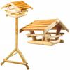 Large Wooden Bird Feeder Sturdy Standing On a Leg