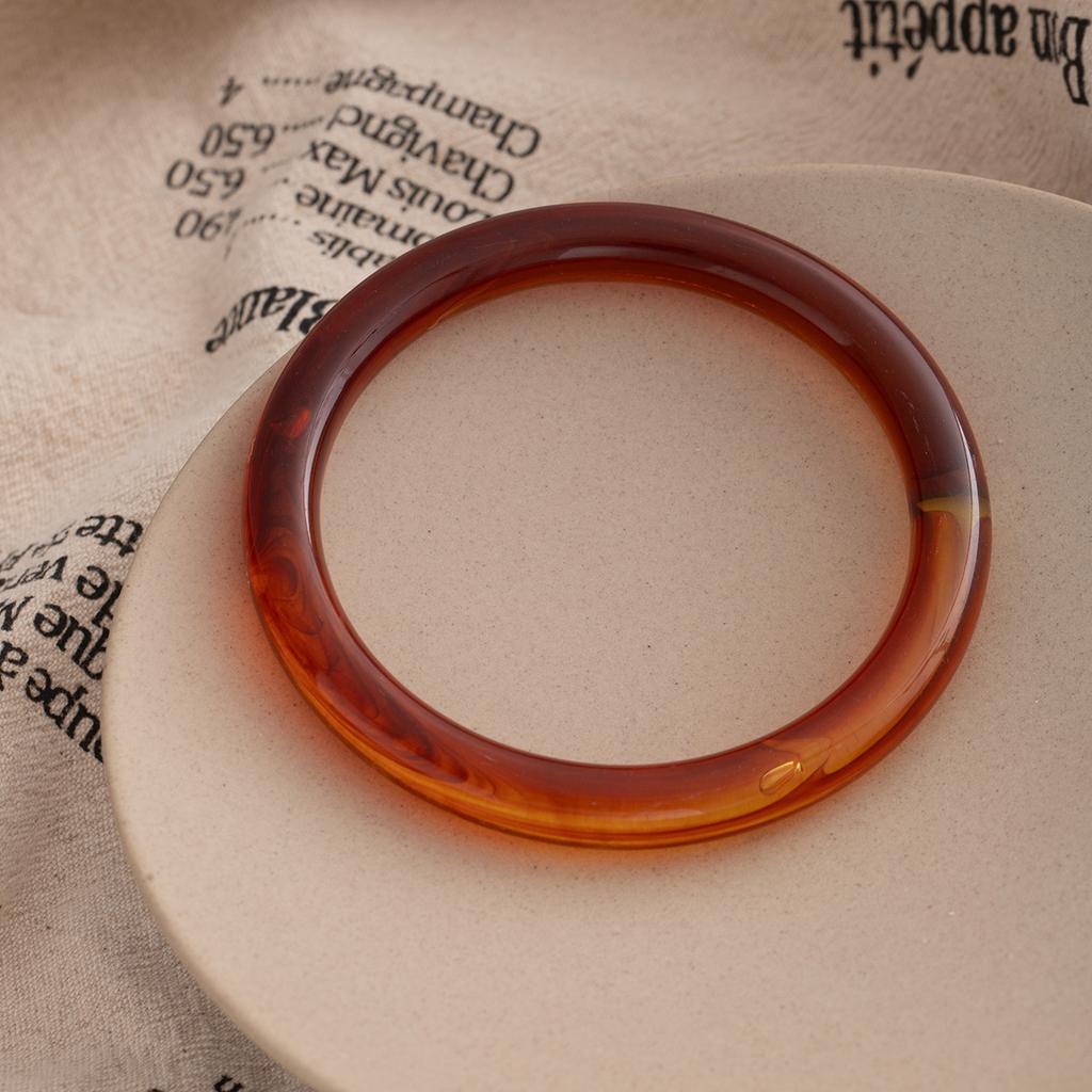 Retro Medium Plain Circle Smudge Round Bracelet Simple Temperament Acrylic Bracelet Niche Design Jewelry