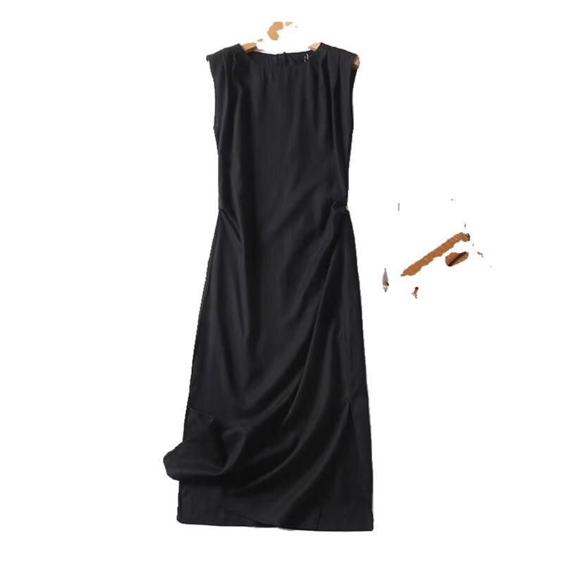 MD Women's Clothing Minimalist Style Classy Stylish Dopamine Elegant Split Sleeveless Dress 06662100615