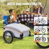 Carrello Portapacchi per Bicicletta, Capacità di Carico 100 libbre, Carrello Robusto per Bicicletta, Pieghevole per Conservazione Compatta con Gancio Universale, Copertura Impermeabile, Ruote da 16 pollici,