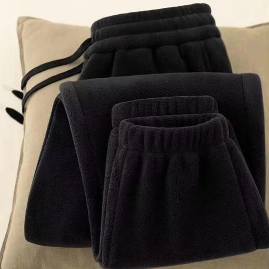 Men Thickened Sweatpants Drawstring Waist Warm Jogger Pants Casual Loose Fit Tapered Track Pants for Gym Street Daily Wear