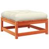 Vidaxl Garden Footrests With Cushions, 2 Pcs., Waxed Brown, Pine