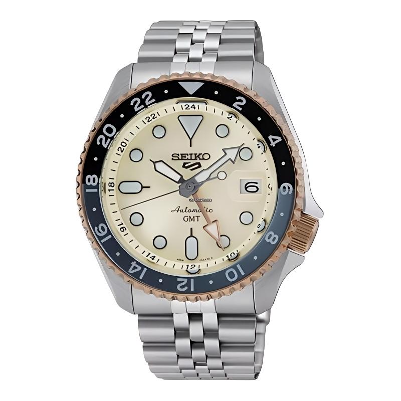 

SEIKO No. 5 series 100 meters waterproof fashion simple style Automatic Steel Strap 42.5mm men s watch yellow dial SSK046K1 жовтий