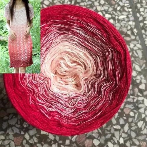 300g/pcs Colorful Pure Cotton Cake Gradient Cotton Rainbow DIY Scarf Shawl Skirt Wool Yarn Crochet