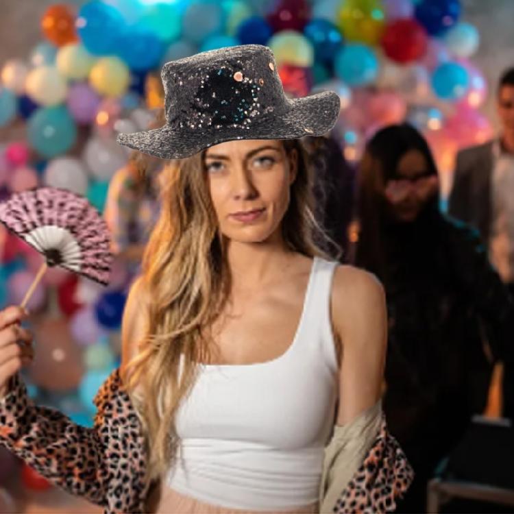 Sequined Bucket Hat Outdoor Sun Hat for Outdoor Fishing Hiking Caps Breathable Sunscreen for Hot Season