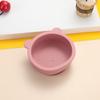 Little Bear Children's Silicone Tableware Set: Anti-Fall Bowl, Plate, and Spoon