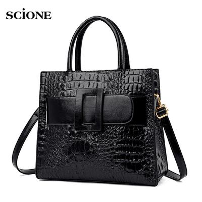 Women's Bag Snake Pattern Tote Bag One Shoulder Diagonal Cross Bag Atmospheric Bag