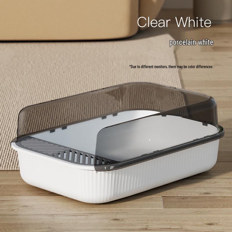 Extra Large Anti-Splash Cat Litter Box with Free Scoop