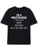 ICH BIN EIN MULTITASKER Herren Grafik T-Shirts - Weiche Baumwollmischung,