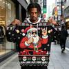 Men's Christmas Print Hoodie with Pocket for Casual Athletic Wear