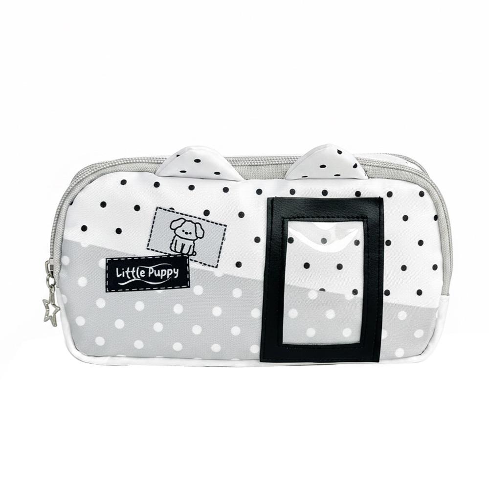 

Large Capacity Pen Bag Cat Shape Stationery Bag Cute Pencil Case School Supplies белый