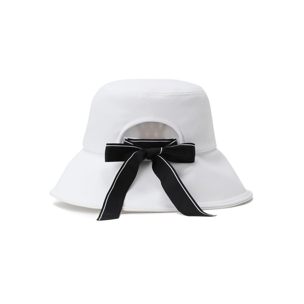 ANEW GOLF Women Ribbon Bucket Hat_Wh