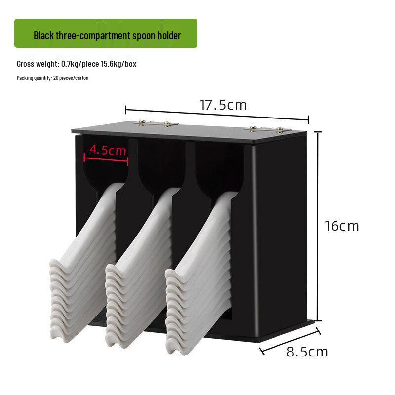 

Acrylic Spoon Storage Rack 3-Grid