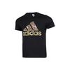 Sportowy T-shirt z krótkim rękawem z okrągłym dekoltem Męskie topy Czarny GK1703