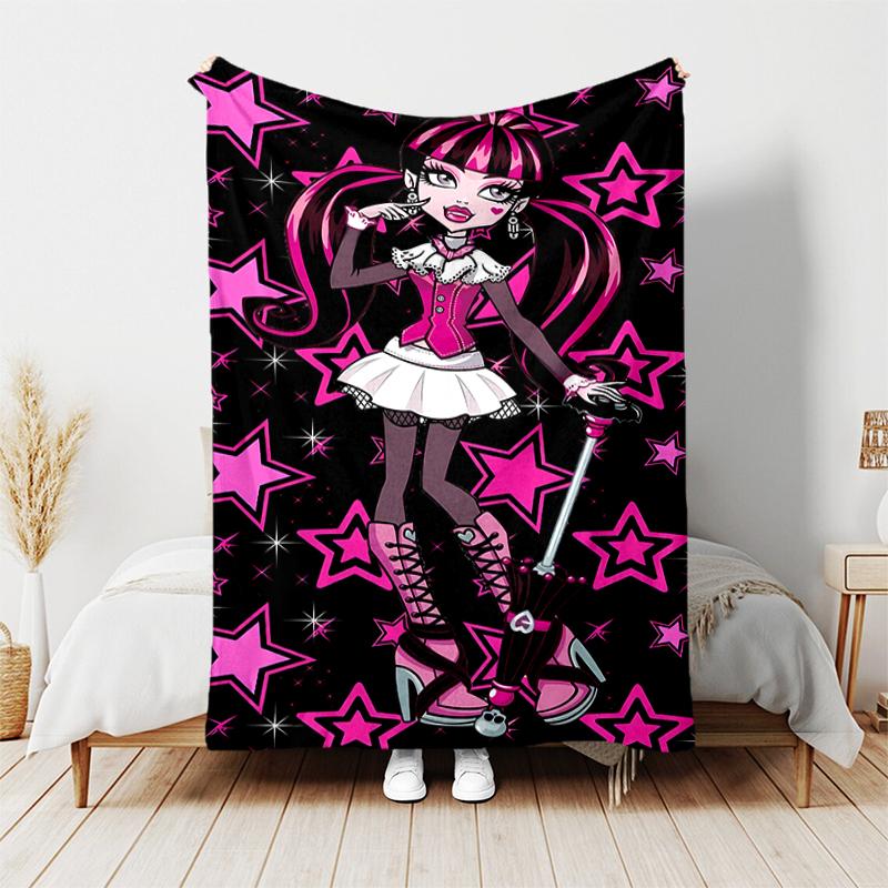 1pc Blanket Monster High1 Print Design, Lightweight Blanket for Sofa, Bed- Soft &Warm, Gift for All Seasons Like Christmas, Halloween