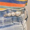 Faux Pearl Brooches Set Fashion Vintage Women Sweater Dress Waist Buckle Jeans Button Clothes Accessories Gifts